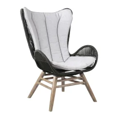 King Outdoor Lounge Chair In Charcoal