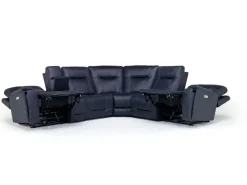 Kingston 6 Piece 3 Power Sectional In Canyon Ocean