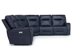 Kingston 6 Piece 3 Power Sectional In Canyon Ocean