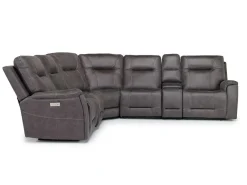 Kingston 6 Piece 3 Power Sectional In Canyon Ocean