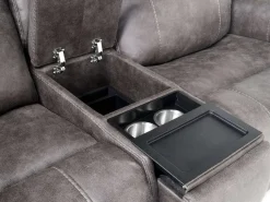 Kingston 7 Piece Sectional W/ 3 Power Armless Recliner & Usb In Canyon Ocean