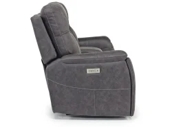 Kingston 3 Power Console Loveseat In Ocean Blue