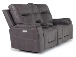 Kingston 3 Power Sofa & Console Loveseat In Ocean Blue