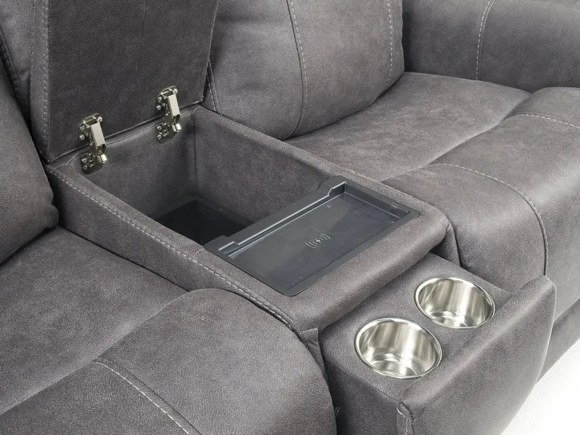 Kingston 3 Power Sofa & Console Loveseat In Ocean Blue