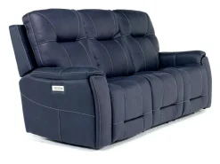 Kingston 3 Power Sofa & Console Loveseat In Ocean Blue
