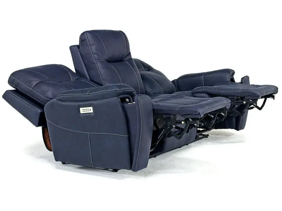 Kingston 3 Power Sofa & Console Loveseat In Ocean Blue