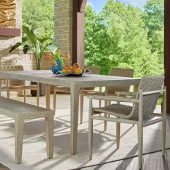 Kirkham Outdoor Dining Table In Brown