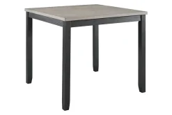 Kona Square Counter Height Dining Table & 4 Stools In Gray