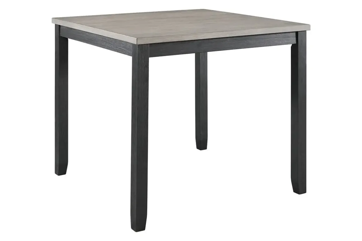 Kona Square Counter Height Dining Table & 4 Stools In Gray