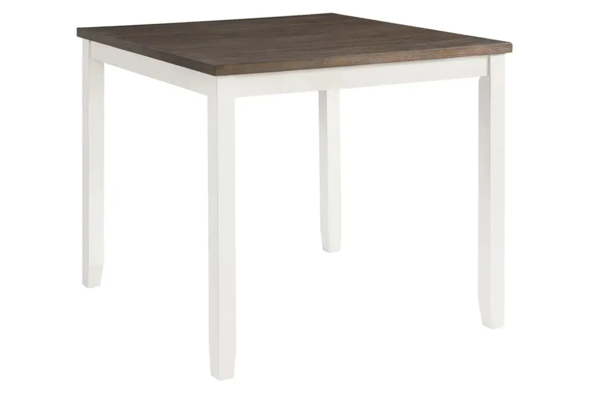 Kona Square Counter Height Dining Table & 4 Stools In Gray