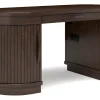 Korestone Office Desk In Warm Brown