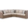Laguna Heights Outdoor 3 Piece Sectional In Beige