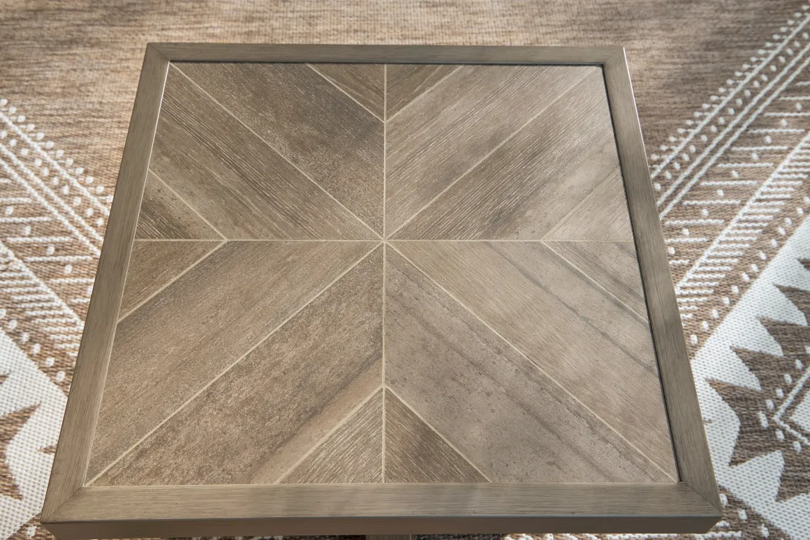 Laguna Heights Outdoor Round End Table In Beige