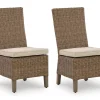 Laguna Heights Outdoor Side Chair In Beige, Set Of 2