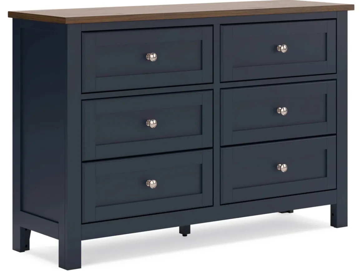 Landocken Dresser In Brown/Blue