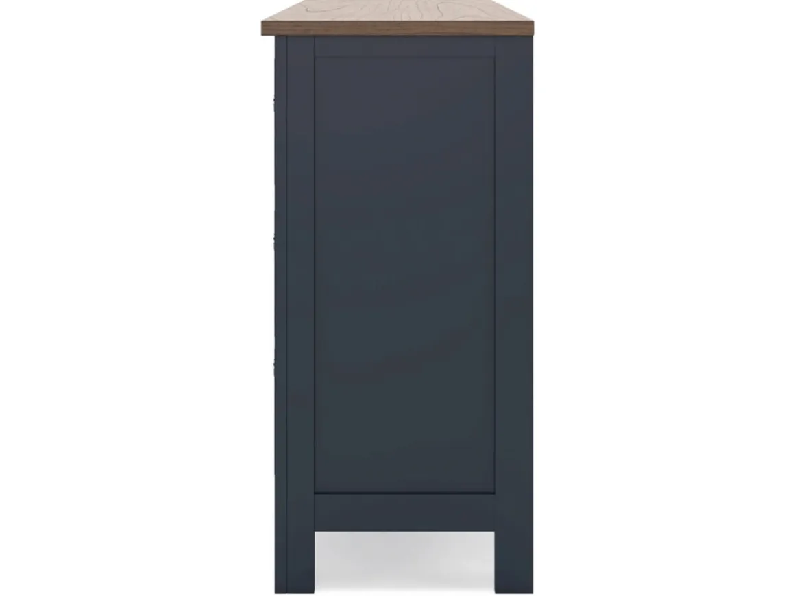 Landocken Dresser In Brown/Blue