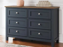 Landocken Dresser In Brown/Blue