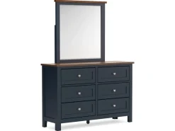 Landocken Mirror In Brown/Blue