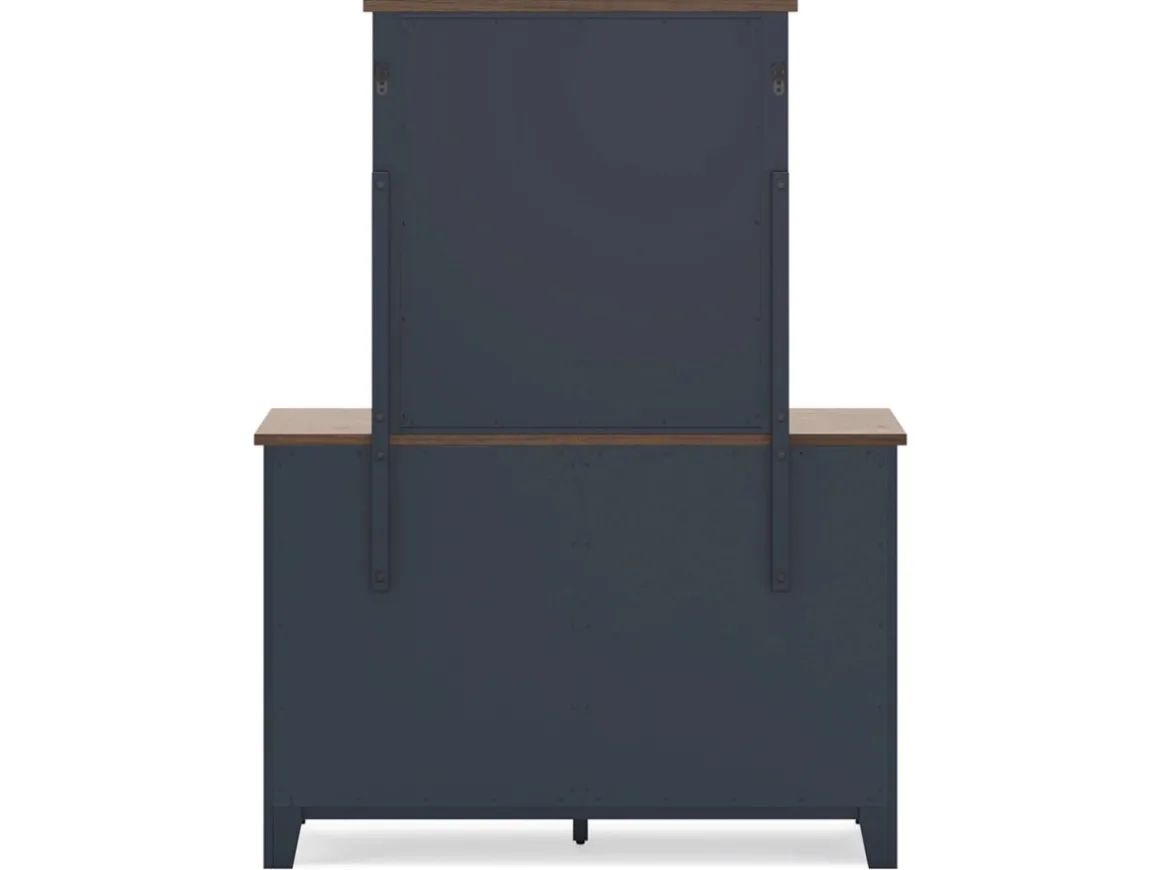 Landocken Mirror In Brown/Blue