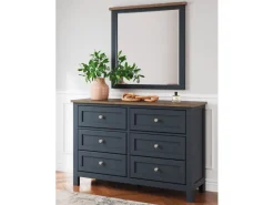 Landocken Mirror In Brown/Blue