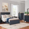Landocken Panel Bed, Dresser, Mirror & Nightstand In Brown/Blue, Twin