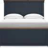 Landocken Panel Bed In Brown/Blue, Twin