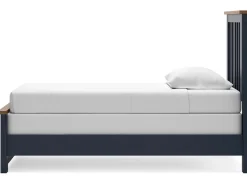 Landocken Panel Bed In Brown/Blue, Twin