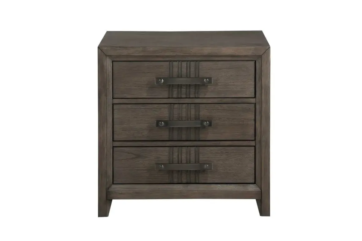Landon 3 Drawer Nightstand In Walnut