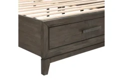 Landon Upholstered Panel Bed In Walnut, Queen