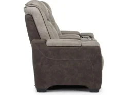 Lantana 2 Power Console Loveseat In Rocky Gray/Brown