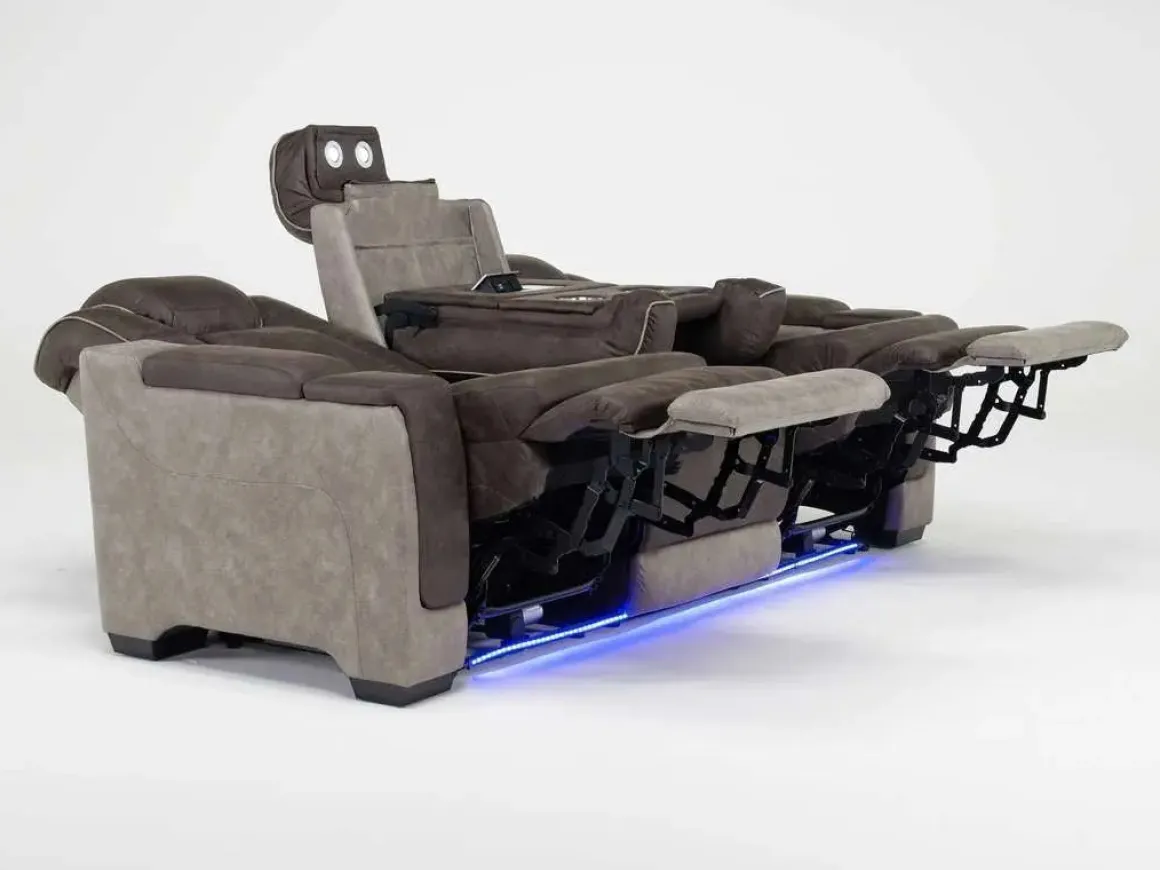 Lantana 2 Power Sofa In Rocky Gray/Brown