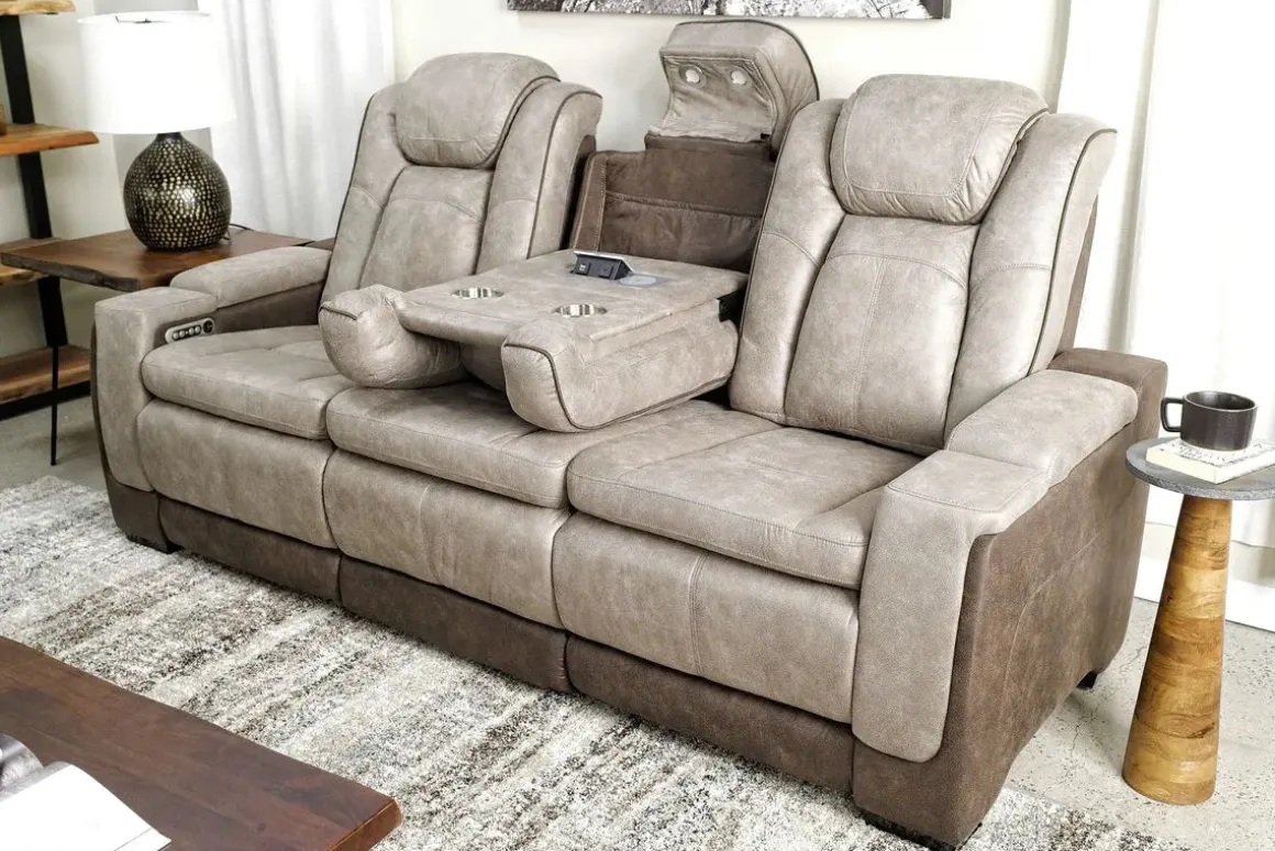 Lantana 2 Power Sofa In Rocky Gray/Brown