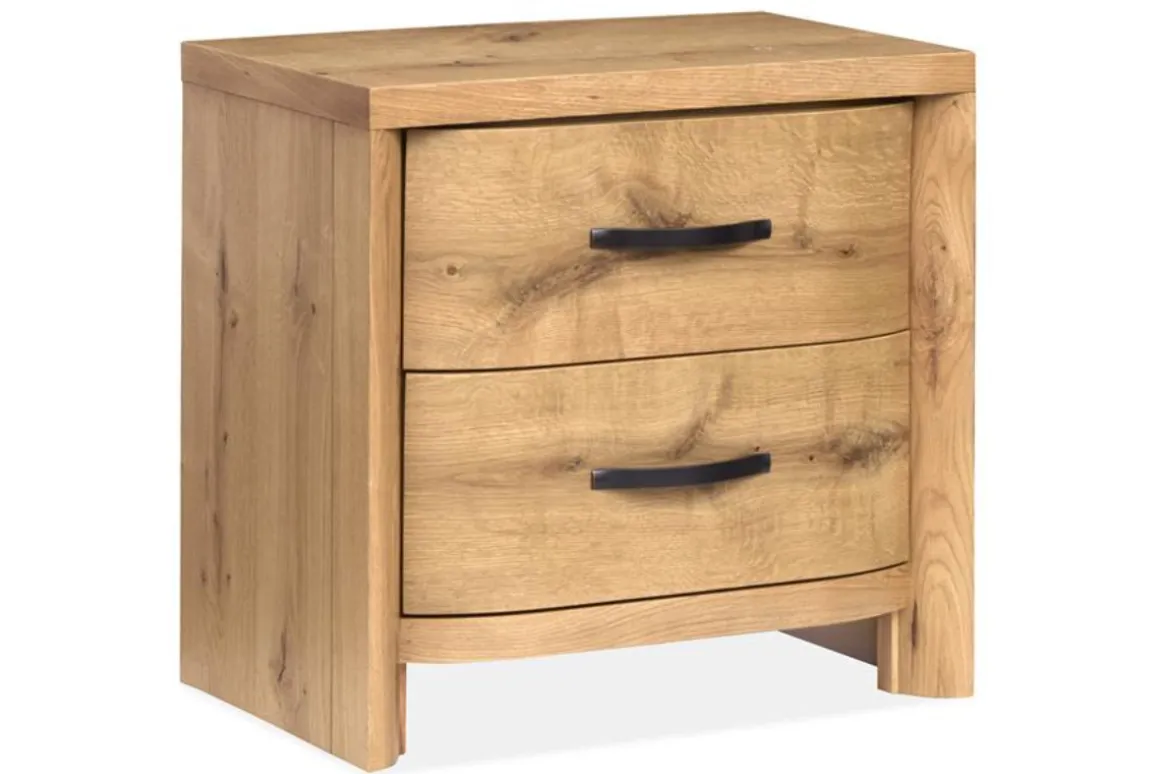 Laramie 2 Drawer Nightstand In Honey Wheat