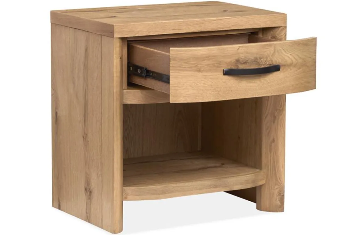 Laramie 2 Drawer Nightstand In Honey Wheat