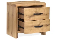 Laramie 2 Drawer Nightstand In Honey Wheat