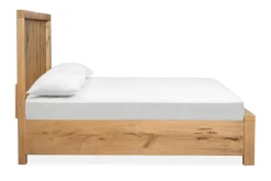 Laramie Panel Bed In Honey Wheat, Queen