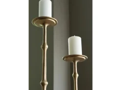 Larwick Candleholders In Antiqued Brass Finish, Set Of 2