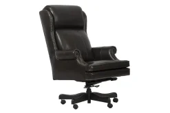 Leather Office Desk Chair In Alabaster