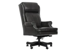 Leather Office Desk Chair In Alabaster