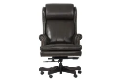 Leather Office Desk Chair In Alabaster