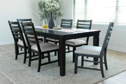 Lincoln Dining Table & 6 Chairs In Dark Espresso