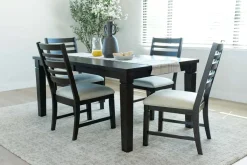 Lincoln Dining Table & 4 Chairs In Dark Espresso