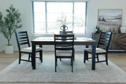 Lincoln Dining Table & 4 Chairs In Dark Espresso
