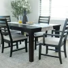 Lincoln Dining Table, 2 Side Chairs & 2 Arm Chairs In Dark Espresso