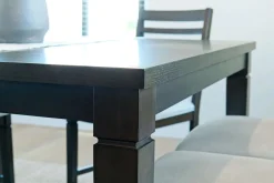 Lincoln Square Counter Height Dining Table & 4 Stools In Dark Espresso