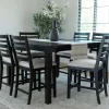 Lincoln Square Counter Height Dining Table & 6 Stools In Dark Espresso