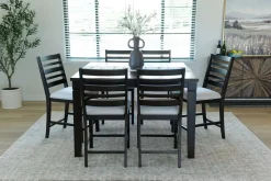 Lincoln Square Counter Height Dining Table & 6 Stools In Dark Espresso