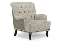 Linen Accent Chair In Stone