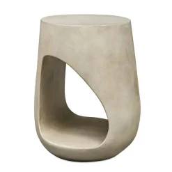 Lithos Outdoor Accent Table In Gray