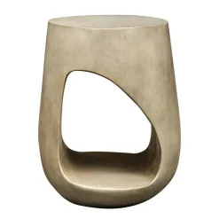 Lithos Outdoor Accent Table In Gray